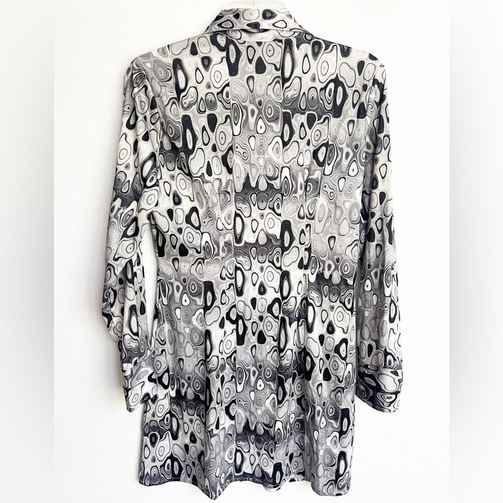 Vintage 1970s Mini Dress Button Down Psychedelic - Picture 2 of 9